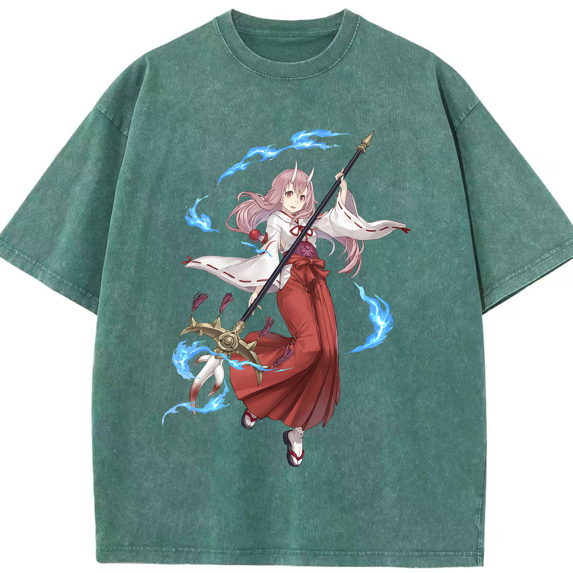 （画像用） 転スラ Regarding Reincarnated to Slime 綿100% ヴィンテージ風 半袖Tシャツ（フロントプリント）